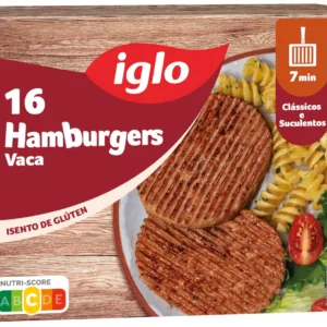 Hamburgers de Vaca (16 Un.) Sem Glúten [Iglo]